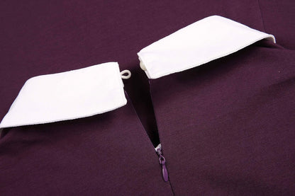 Women'S Long Sleeve Fall Dresses 2025 Casual Peter Pan Collar a Line Fit and Flare Skater Goth Dress